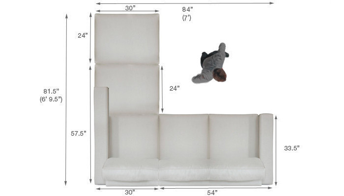 Fleming Sofa L Shape(Cream)